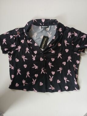 PLAYBOY All Over Print Pajama Set Size Medium